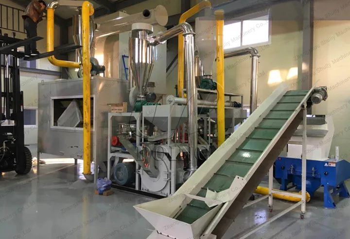 Waste aluminum and plastic separator machine