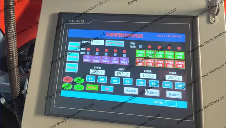 PLC of the bar bend machine