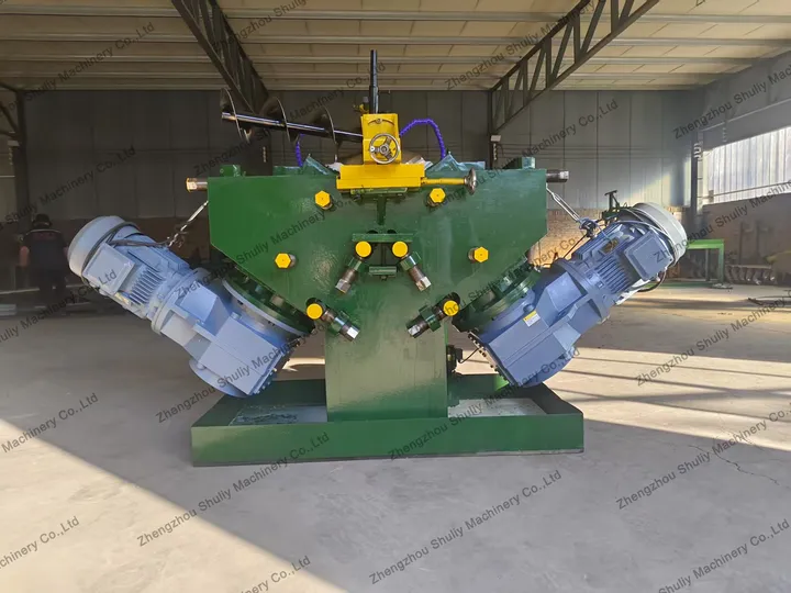 continuous auger screw flight making machine