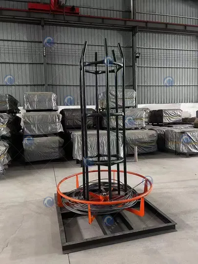 rebar pay-off stand for spiral stirrup forming machine