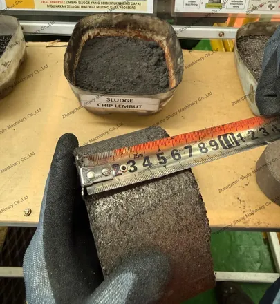 end product for the metal chip compaction machine