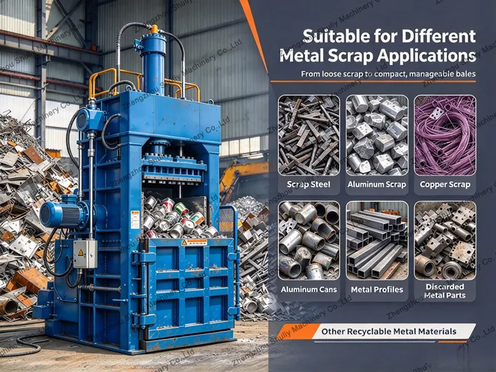 metal baler applicable scrap materials