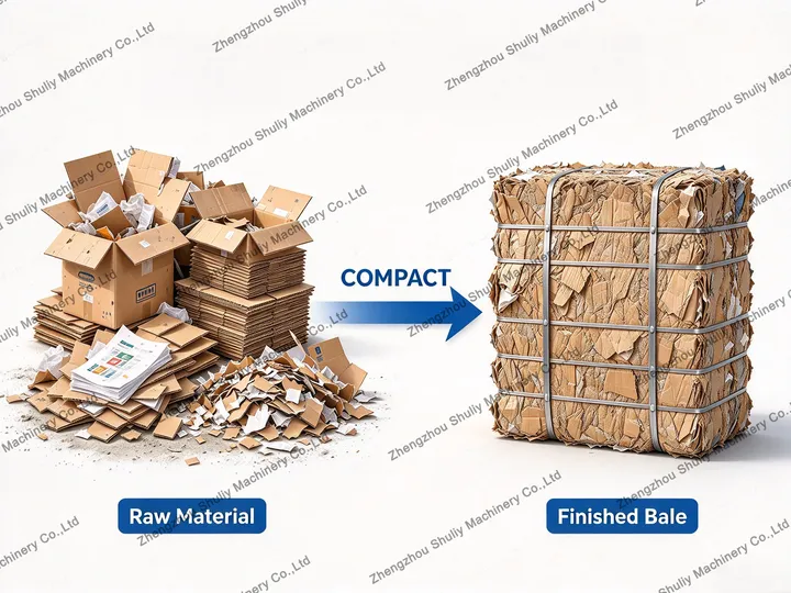 cardboard baling