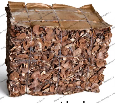 coconut husk for the vertical hydraulic baler
