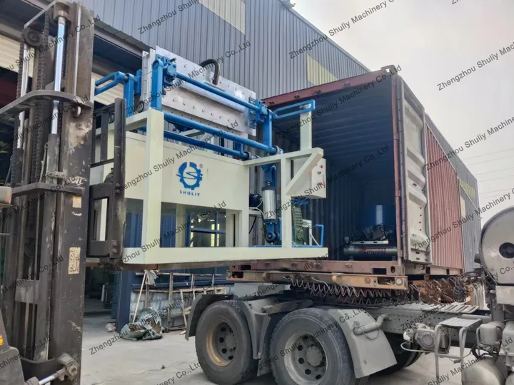 pulp egg tray machine shipped in containers